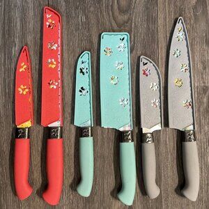 Pioneer Woman Knife Set 6 Covers Floral Sweet Romance Kitchen Cutlery Cottage
